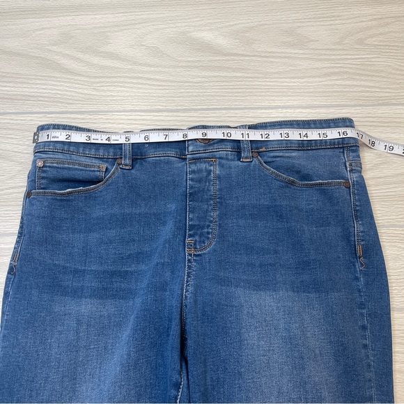 Soft Surroundings Supremely Soft Relaxed Pull On Blue Jean Pants Women’s Size M - Picture 10 of 13